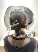 【ヘアセット】リボンシニョン