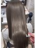 【縮毛矯正】×【カラー】髪質改善ストレート＋艶カラー￥19800