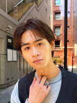 艶センターパートニュアンスパーマダークアッシュ韓国マッシュ