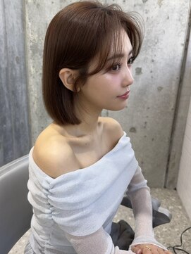 ハローバイシー 仙台(Hello by Sea) 外はねボブ×美髪[韓国/美髪/グレージュ]