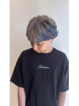 ジプソ(Gypso Hair salon) (そうや) ホワイトシルバー×ブルー