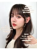 前髪顔まわり韓国ヘアレイヤーカットサイドバンク2wayバンク韓国