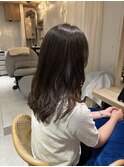 セミロング×ローレイヤー×グレージュ