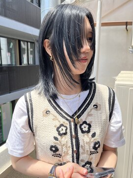 ジェスター(JESTER) 〈atsuno〉ネイビーブラックとミディアムウルフ