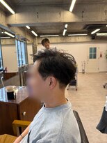 タメ(tame-)&nbsp;サーフカール/フェザーパーマ/ブルーブラック【都賀/メンズ】