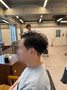 タメ(tame-) サーフカール/フェザーパーマ/ブルーブラック【都賀/メンズ】