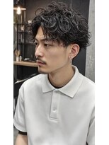 ノイエ 原宿 北参道(NoIE)&nbsp;フェザーパーマシャドウパーマダークブラウンニュアンスパーマ