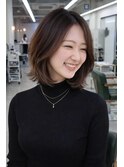 韓国風大人ショートボブ　タンバルモリ　丸みショートボブ