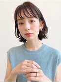 ミディアムレイヤー、外ハネボブ、グレージュ、脱白髪染め☆