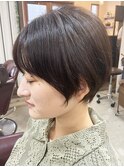 ショート　ボブ　ウルフ　髪質改善　白髪ぼかし森田【二条】