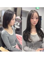 あるじゃんすー 岡山店&nbsp;コリアンブラック#シールエクステ#くびれヘア#レイヤー#天神