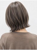 【HEY 松本】白髪ぼかしハイライト×軽めボブ