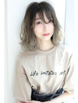 ロゼ 茨木(Rose) 【Rose/茨木】ハイグレージュ＿グラデーション＿ミディアム