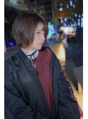 夜こそ可愛く＊外ハネショート×オリーブアッシュ