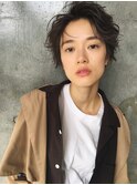 〈スタイリング簡単〉柔らかい質感の外国人風パーマショート