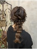 【Bormee】編み下ろし　お呼ばれヘアセット　編み込みアレンジ