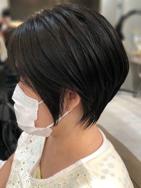 【大人ショート】前下がりのコンパクトヘア/横浜髪質改善