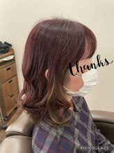 ヘアーデザインスペース リプル(hair design space Ripple) インナーカラー　ミックスカール