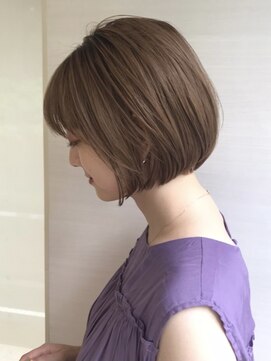 ルルディ バイ アフロディーテ銀座(luludi by APHRODITE) グレージュカラー/斜めバング/シルキーベージュ/銀座/髪質改善
