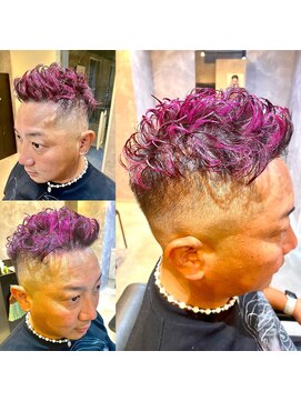 メグロバーバーショップロッポンギ 目黒六(MEGURO BARBER SHOP 6PPONGI) BLACK &PINK ハイライトサンプル