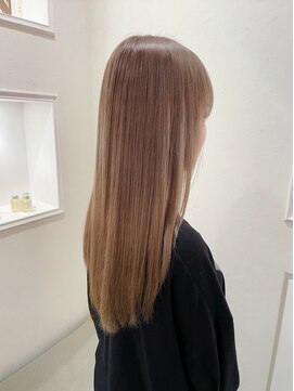 ヘアースペースブルーム リアン 岡町店(HAIR SPACE BLOOM Lien) 岡町/ハイトーン/ケアブリーチ/ミルクティーベージュ