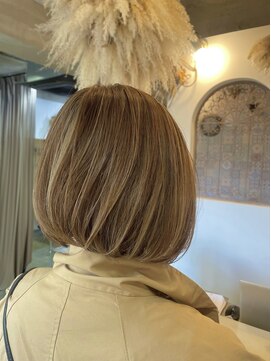 メロウ(mellow) 白髪ぼかしハイライト☆赤み消し☆オリーブベージュ