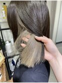 インナーカラー×グレーベージュ