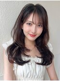 ☆小顔面長丸顔オルチャンヨシンモリミディアム前髪ありなし