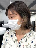 インナーカラーケアブリーチイヤリングカラーハイライトレイヤー