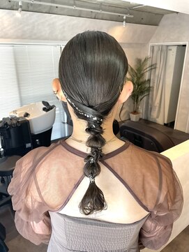 サンルーム(SUN room) 結婚式お呼ばれアレンジ/あみおろし/ヘアセット/moro