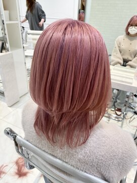 ヘアーアンドメイク ニューヨークニューヨーク 姫路店(Hair&Make NYNY) ペールピンク　ハイトーン