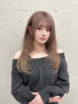 シーク 天神(SEEK)&nbsp;松尾菫菜/レイヤーカット/ミルクティーベージュ/韓国ヘア