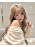 似合わせカット/顔まわりカット/ミルクティーベージュ/エクステ