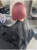 イメチェン/レッドブラウン/フルバング/似合わせカット/海老名駅