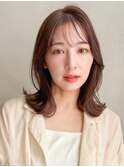 美髪ワンカール薄めバングナチュラルカールデジタルパーマ
