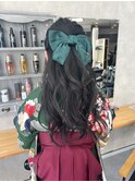 2025 卒業式/成人式/袴/振袖/着付け/ハーフアップ