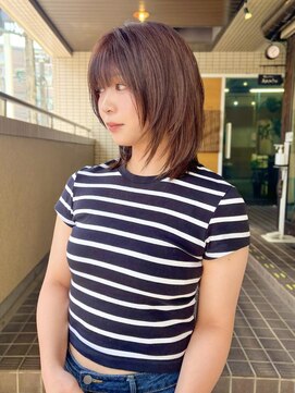 サロン シー(salon sea) salon sea　とわ　柔らかい暖色カラー×ハッシュカット