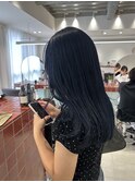 黒髪暗髪スタイル/ブルーブラック/ネイビーブルー