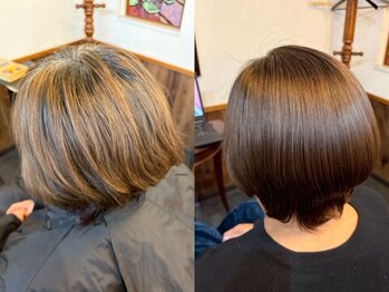 Hairsalon Pivoine【ヘアサロン ピヴァーン】の写真/大人女性の悩みに寄り添う。髪質改善×白髪染めで、パサつき・広がりを抑えて潤いたっぷりのサラ艶美髪に＊