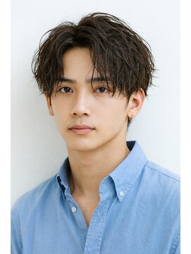 シーク(seek) センターパート×シャドウパーマ