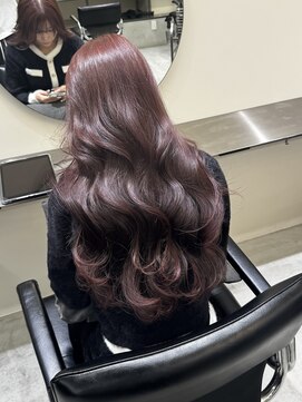 ローヴ 梅田(L'aube) 髪質改善 スーパーロング ワンレングス レイヤー 韓国風巻き