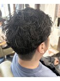メンズナチュラルワンカールパーマ