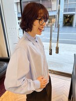 ジリ(JILI)&nbsp;切りっぱなしボブ×ゆるふわクセ毛風パーマ ▽福永