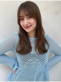 柔らかい透明感ブラウン×ナチュラルレイヤー