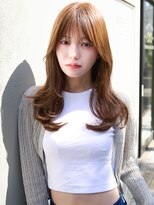 レノラ 髪質改善カラー 本町(LENORA)&nbsp;ロングレイヤーワンホンレイヤー上品韓国ヘア