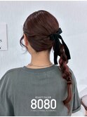 サイド編みおろし