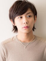 トニーアンドガイメン ホテル京阪仙台店(TONI&GUY MEN)&nbsp;20代30代斜めバングダークブラウン大人ニュアンスウルフi仙台