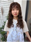 大人可愛いロングハードパーマ◎スパイラルでこなれ感/夏カラー