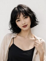ノラ シブヤ(NORA)&nbsp;小顔ミディアムパーマミディアムデジタルパーマボブパーマ前髪