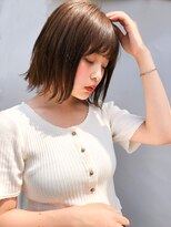 ジョエミバイアンアミ(joemi by Un ami)&nbsp;joemi 新宿 ボリュームダウンのブランジュ切りっぱなしボブ 近江